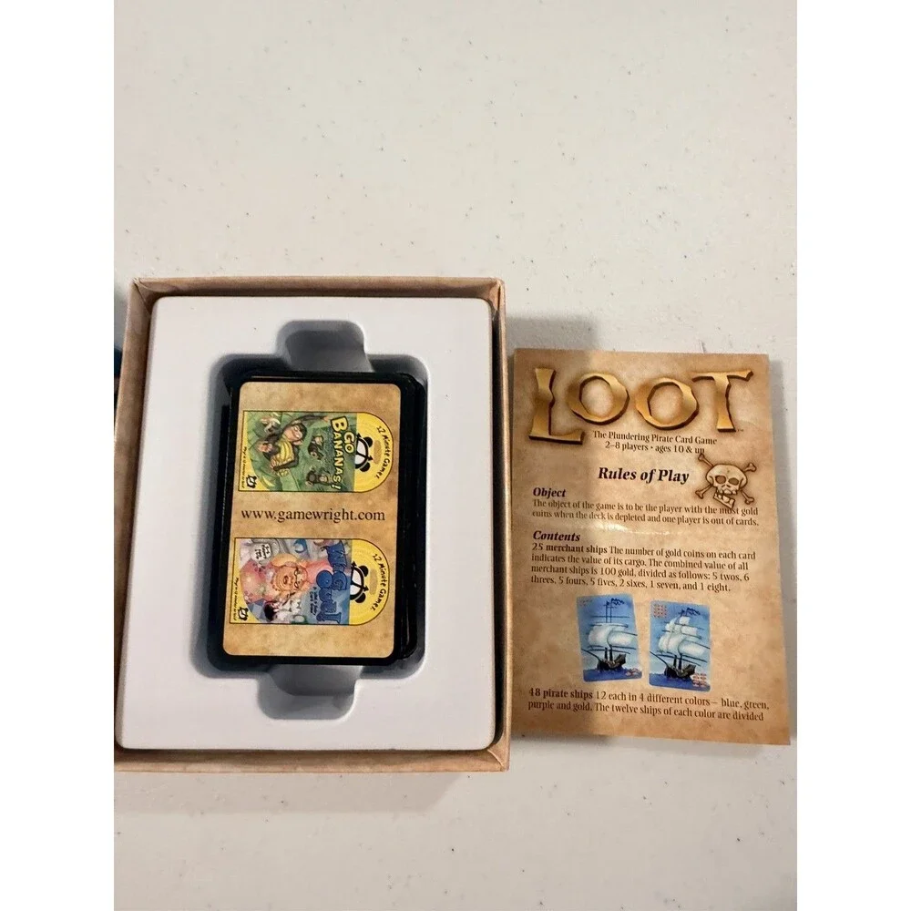 Loot The Plundering Pirate Card Game Gamewright Reiner Knizia Complete